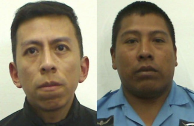 El oficial inspector Jorge Cussi y el auxiliar primero Daniel Ríos.