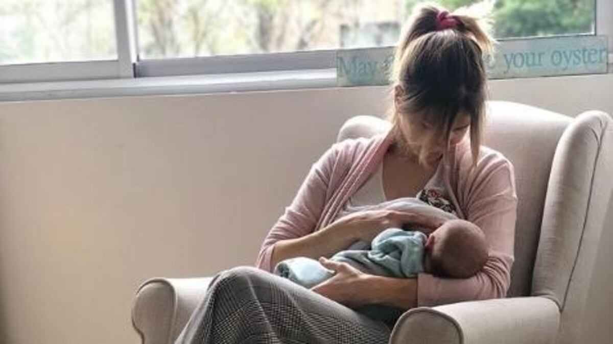 La tierna foto de Marcela Kloosterboer con su bebé Otto: "Dos meses con este cachetón"