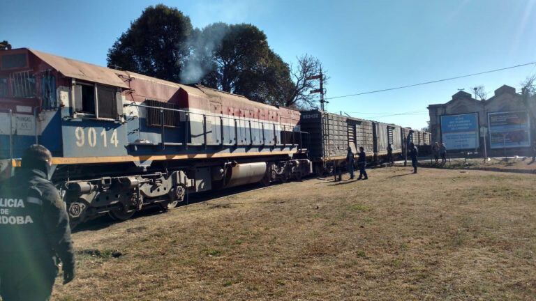 Descarriló un tren de carga en Río Cuarto