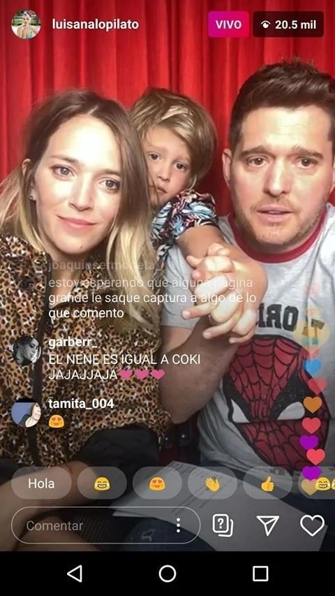 Por primera vez desde la recuperación: Luisana Lopilato y Michael Bublé mostraron a Noah