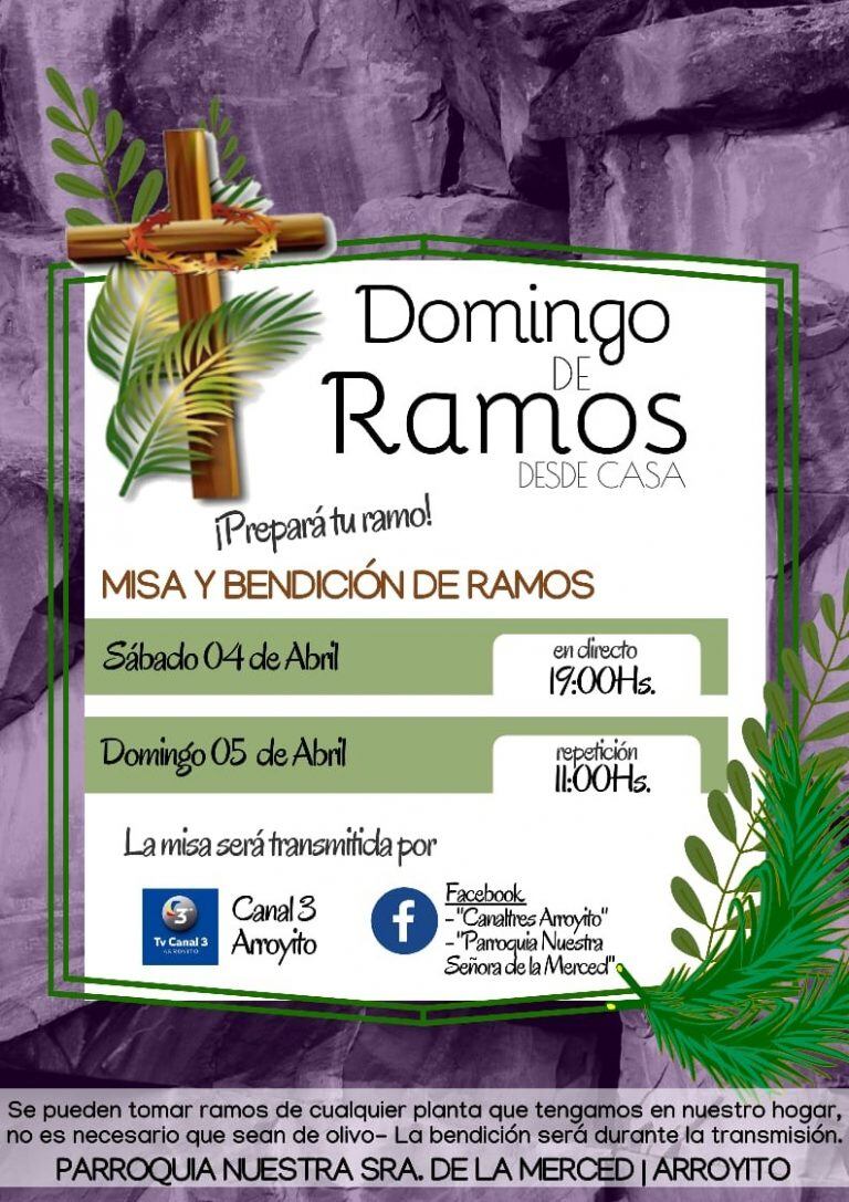 Misa de ramos en Arroyito