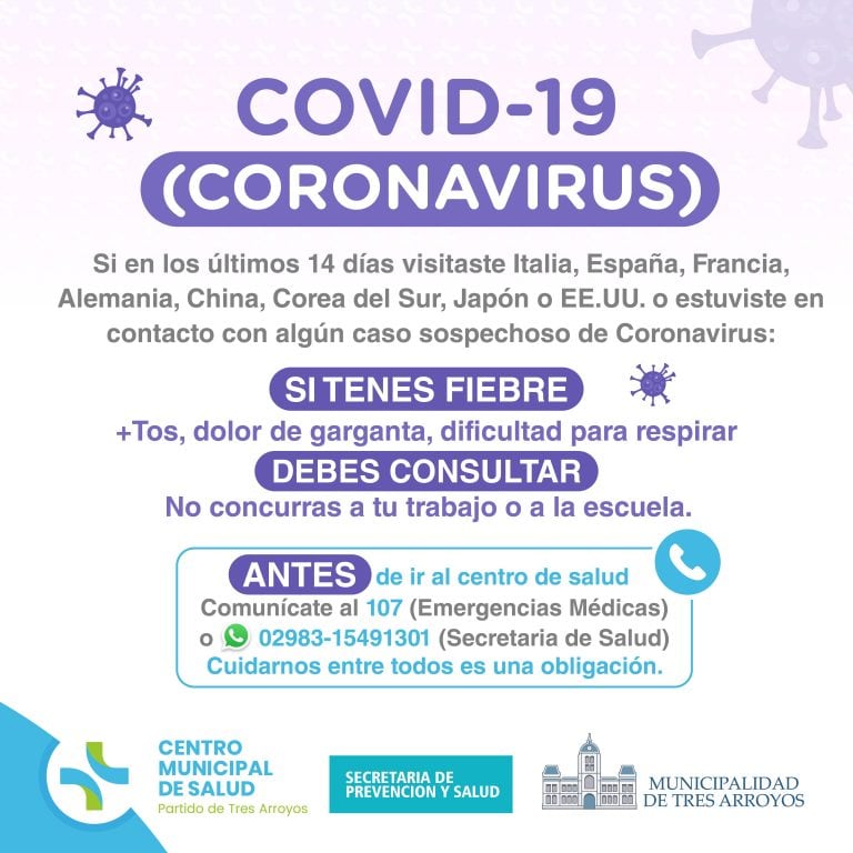 Coronavirus Tres Arroyos