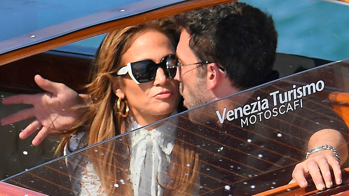 Jennifer Lopez y Ben Affleck en Venecia.