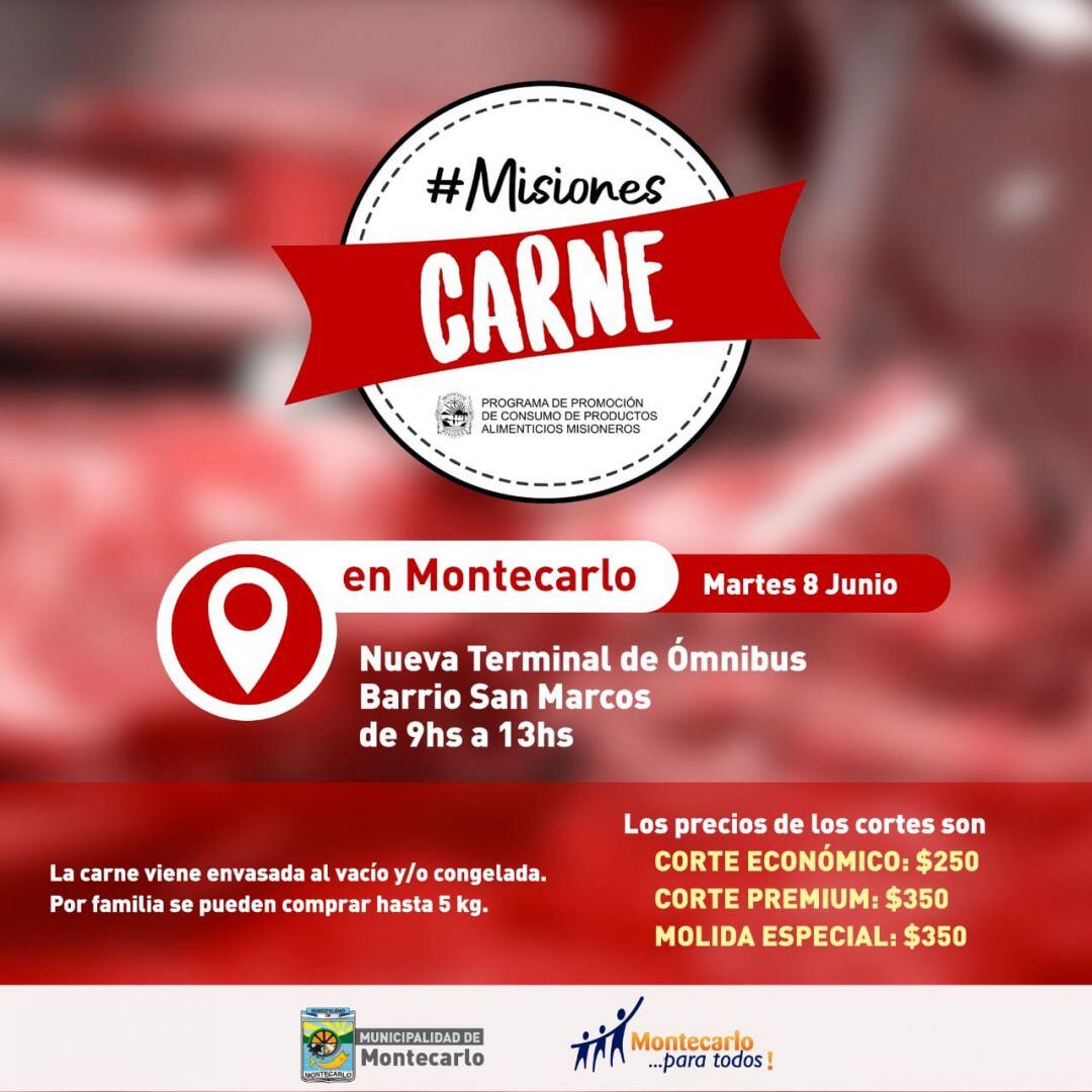 En esta jornada, “Misiones Carne” estará en Montecarlo