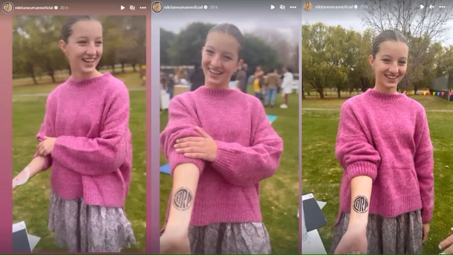 El tatuaje de Allegra, la hija de Nicole Neumann.