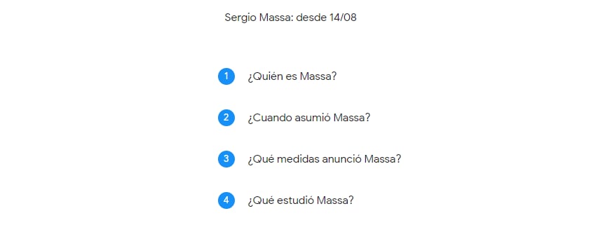 Trends enumera las búsquedas más frecuentes en todo el país. El ránking está encabezado por "Quién es Massa".