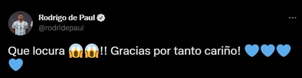 La reacción de De Paul ante los tatuajes de su fan.