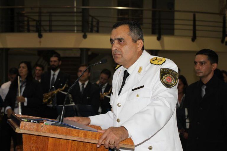 Comisario Héctor Roldán director de la unidad regional Departamental San Justo