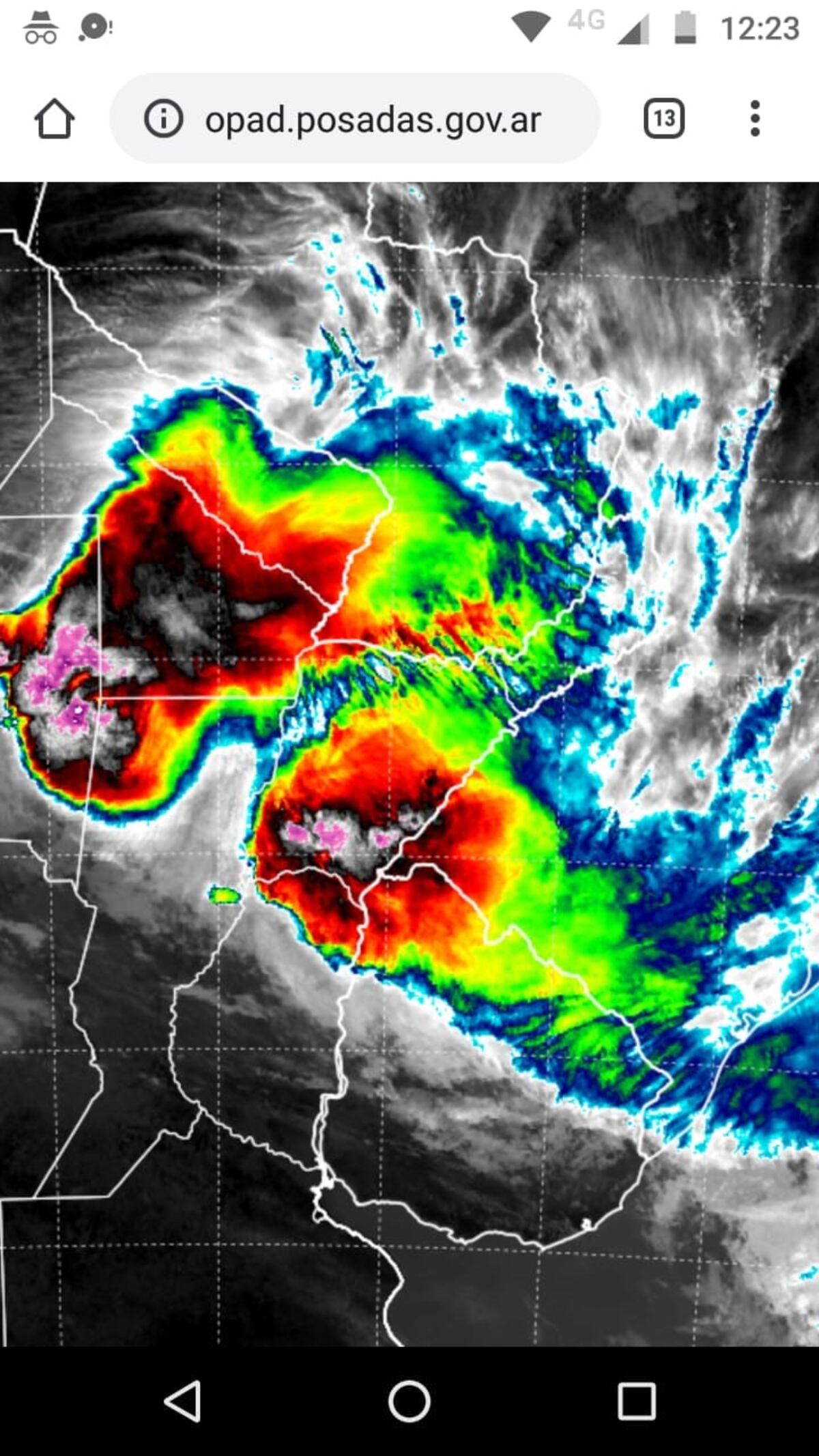 La tormenta está cerca pero aún no llega a Misiones