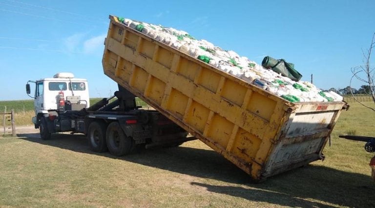 La recepción de los envases vacíos se realizó en la planta de silos que posee la Cooperativa Agropecuaria Atreu-Co (APN)