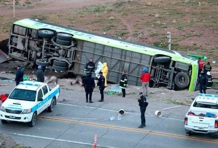 El colectivo de TurBus que se accidentó en Horcones en febrero de 2017 y que provocó la muerte de 19 personas.