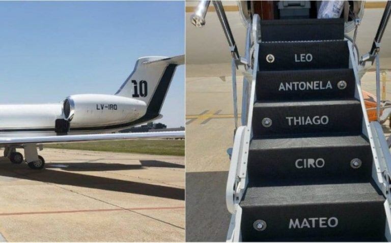 Avión de Messi (Foto: TyC Sports)