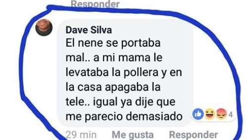 Los comentarios del tío del bebé asesinado fueron repudiados en las redes sociales.