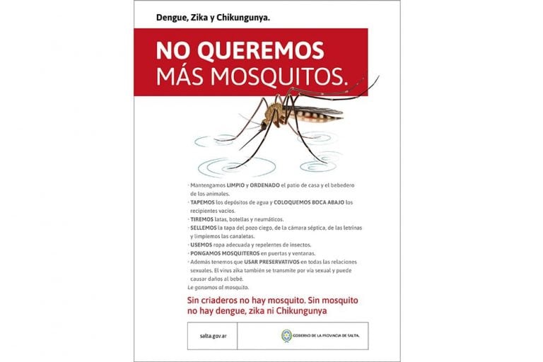 Campaña contra el dengue, zika y chikungunya (Gobierno de la Provincia de Salta)