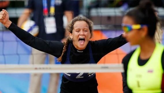 Delfina Villar, integrante de la dupla de Beach Vóley.