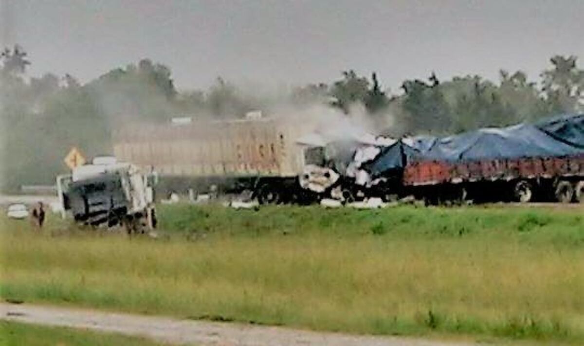 Fatal choque entre dos camiones en la ruta 34