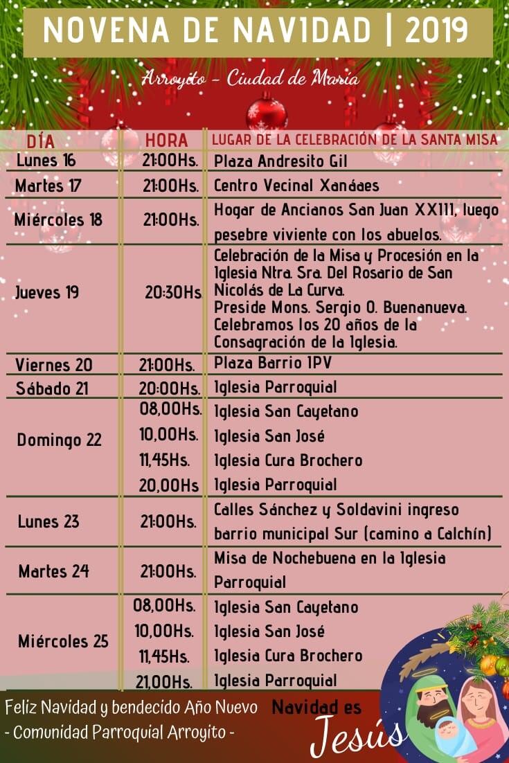 Novena Navidad Arroyito 2019