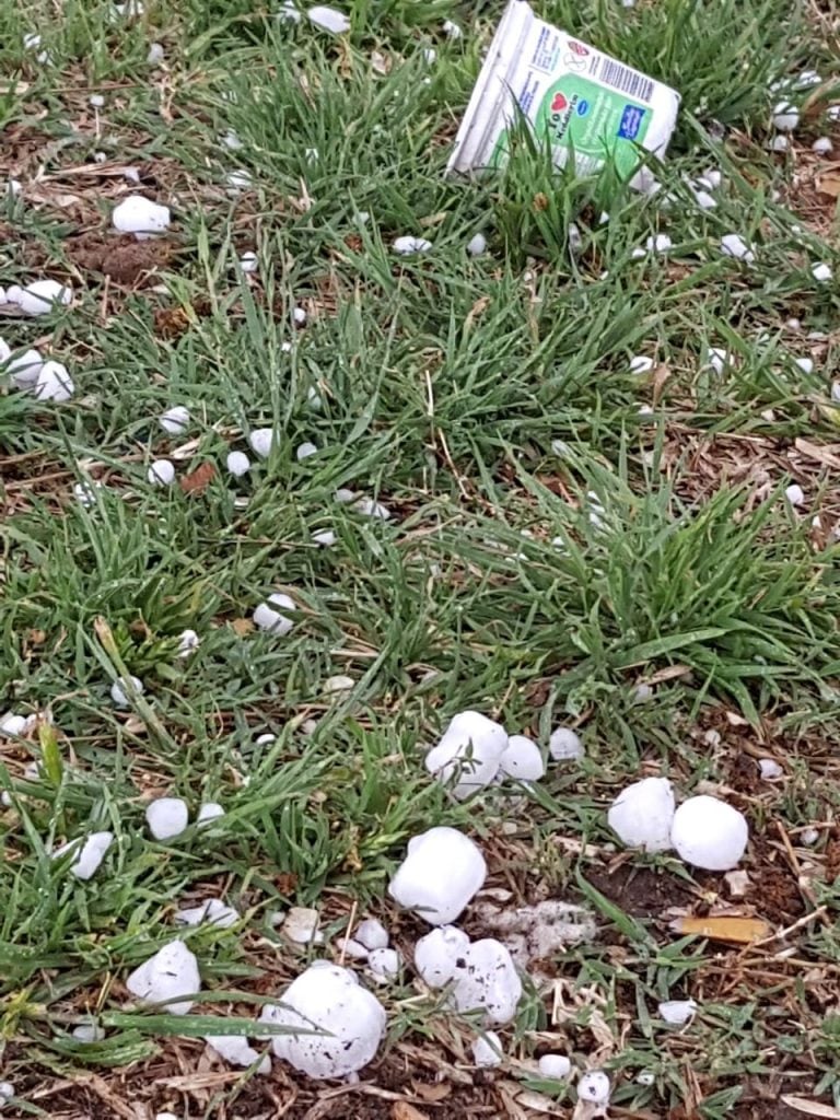 La tormenta en Río Cuarto se abatió en la tarde de este martes.