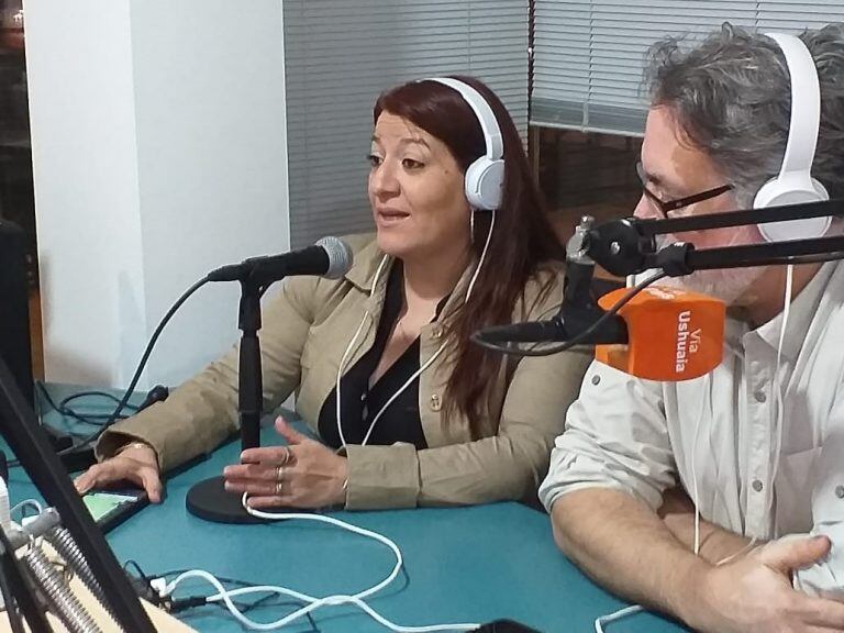 representantes de Frente Integración Fueguina en Vía Ushuaia Radio