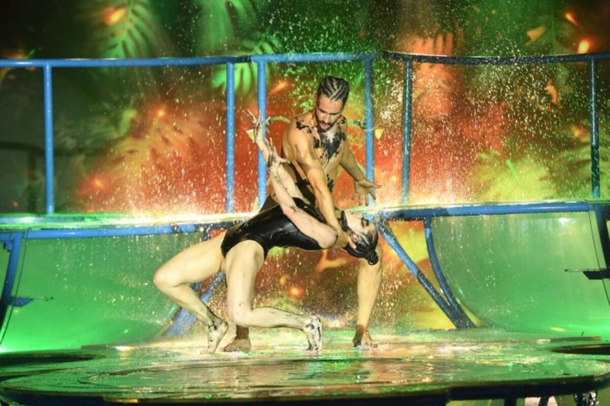 Pese a las heridas, el "Pollo" Álvarez recibió un buen puntaje en el Aquadance