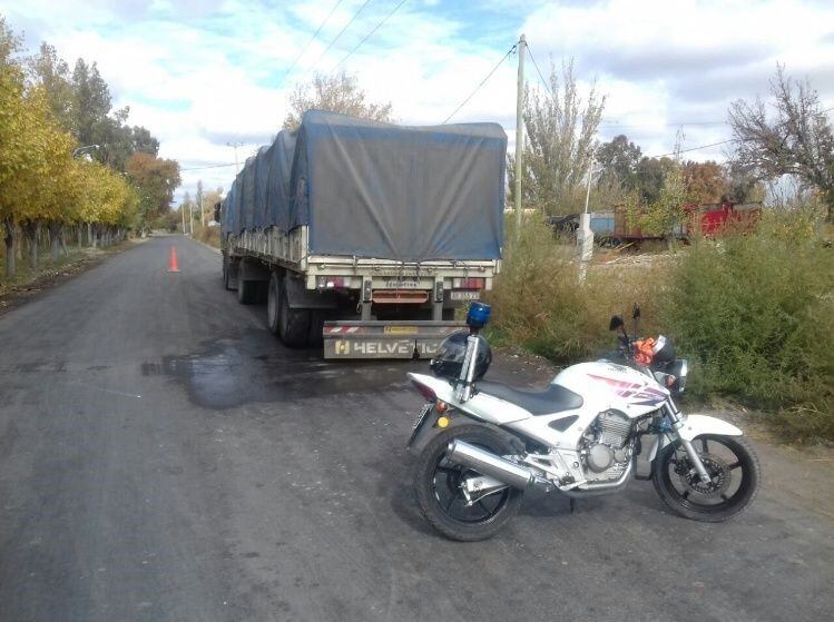 El accidente ocurrió en calle Tucumán, en Albardón.