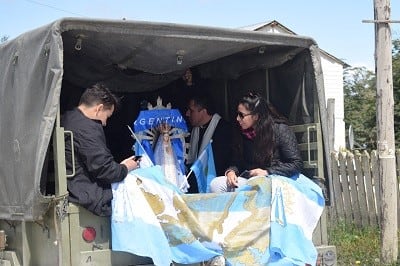 La Virgen de Luján llegó a Tierra del Fuego.