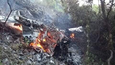 Lugar en donde impactó la avioneta. (Foto de Emilio Elías).