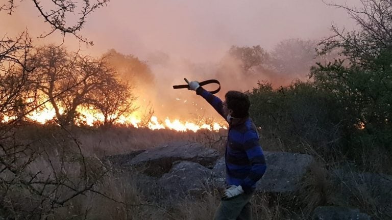 Evalúan el riesgo de que el fuego pueda afectar zonas pobladas.