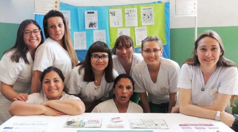 La Feria de Salud se desarrolló en el Salón de Usos Múltiples de la localidad (Enfermería)