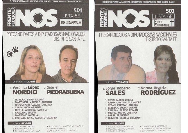 Se conocieron las boletas de los candidatos santafesinos a las internas legislativas