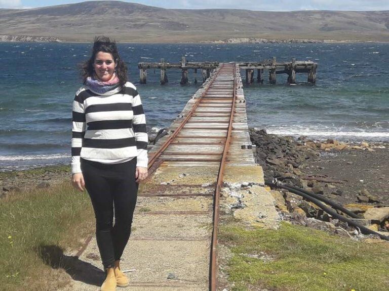 Paula Tranzillo en las Islas Malvinas