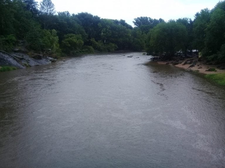 El río San Antonio en estos momentos.