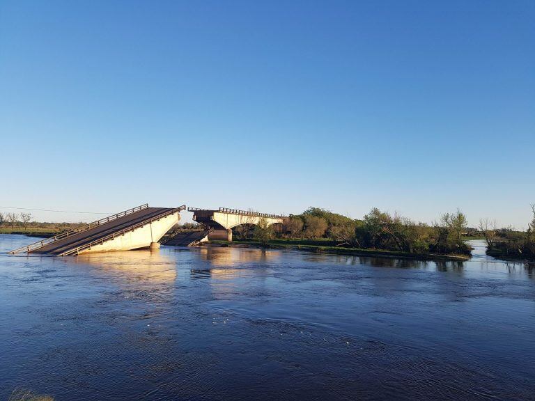 Así estaba el puente colapsado hasta este martes.