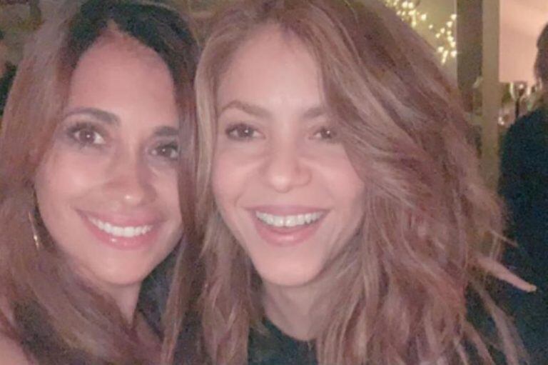 Shakira y Antonela, juntas en la fiesta del Barcelona. (Instagram)