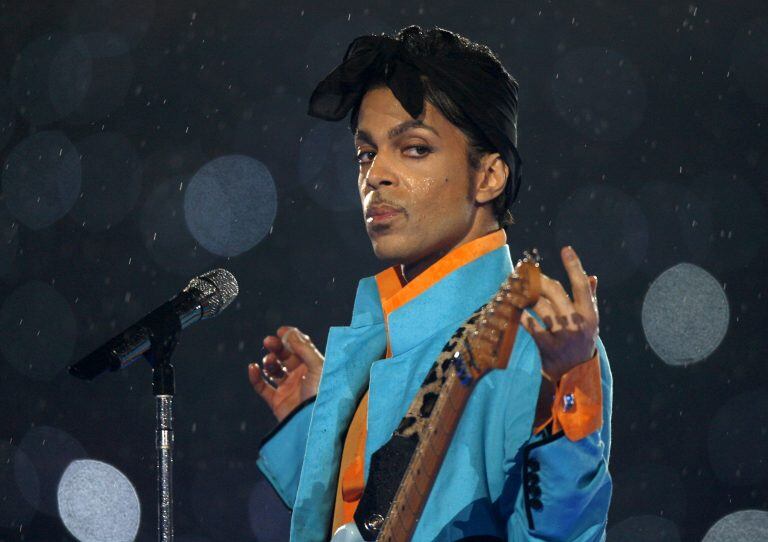 FILE PHOTO: Prince performs during the halftime show of the NFL's Super Bowl XLI football game between the Chicago Bears and the Indianapolis Colts in Miami, Florida, U.S. on February 4, 2007.     REUTERS/Mike Blake/File Photo