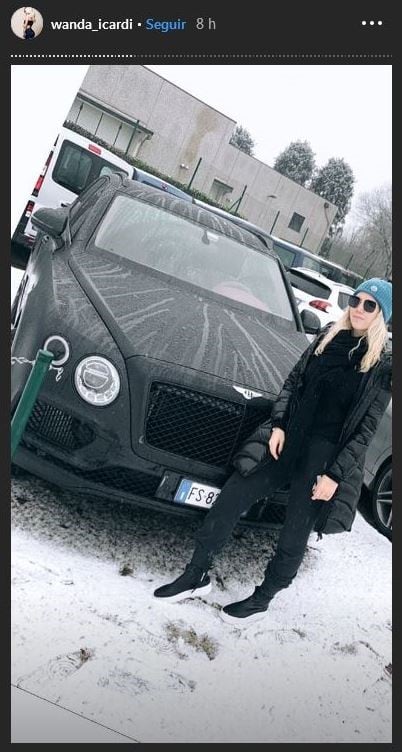 Wanda Nara y su Bentley. (Instagram)