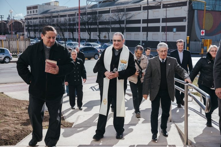 Monseñor Sergio Buenanueva y el Padre Gabriel Camusso