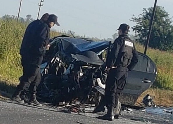 El accidente ocurrió este domingo por la mañana en la ruta 33. (@Luciano434)