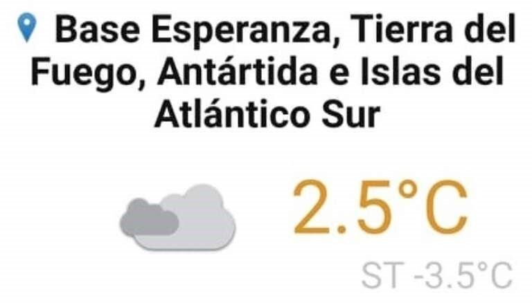 Bases antárticas a las 8am 25/06/2020.