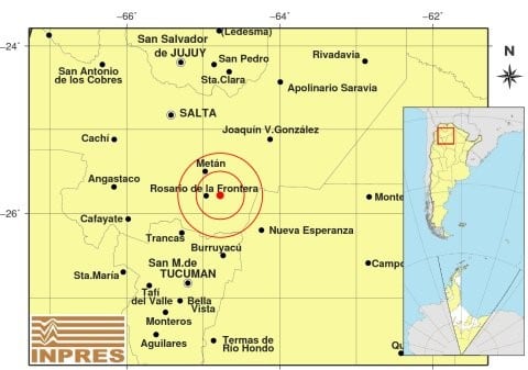 Temblor en Salta (INPRES)