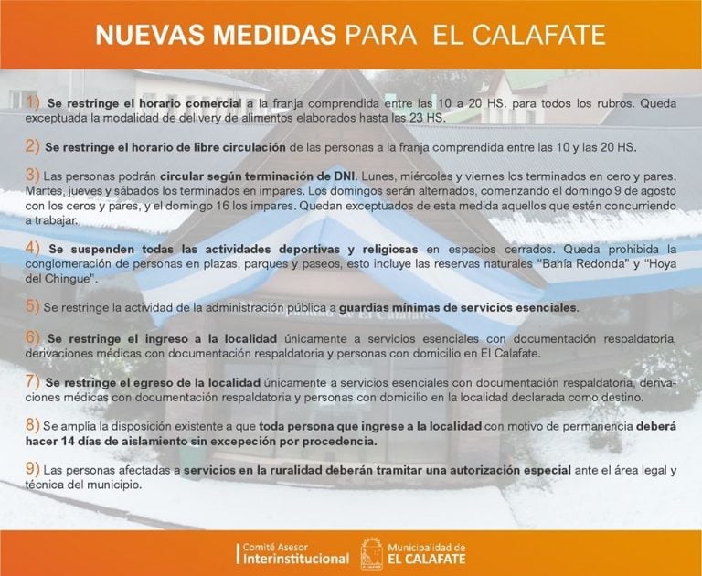 Nuevas medidas de restricción en la localidad.