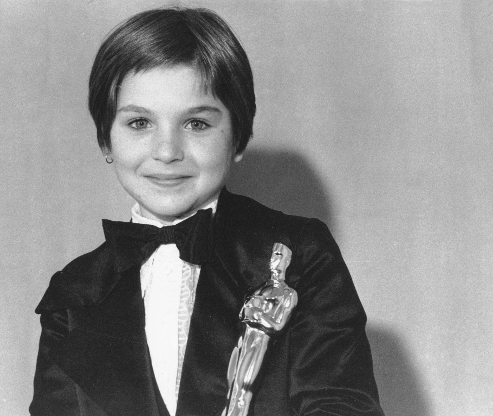 Tatum O’Neal con su Premio Oscar.