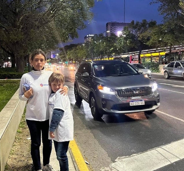 La colecta solidaria se trasladó a Buenos Aires.