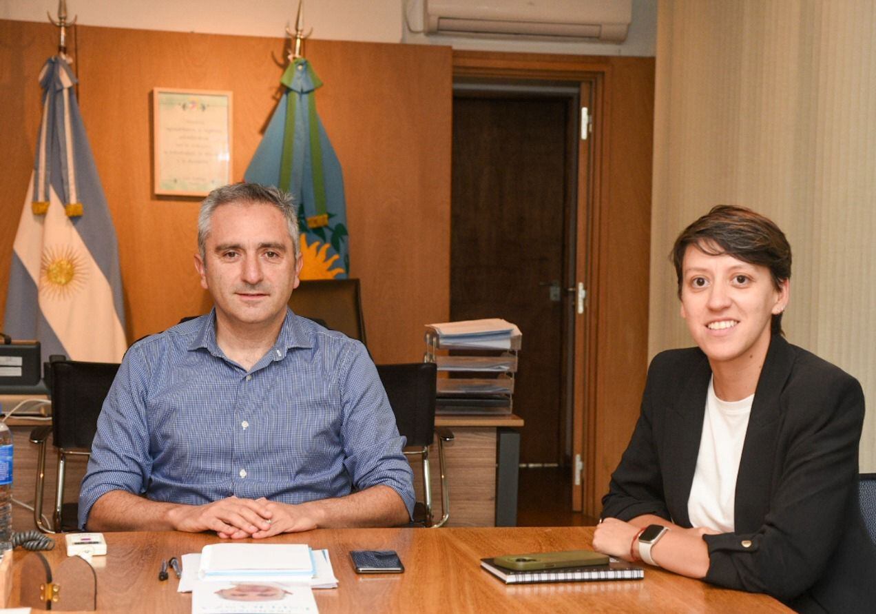 Lucía Gómez con Andrés Larroque