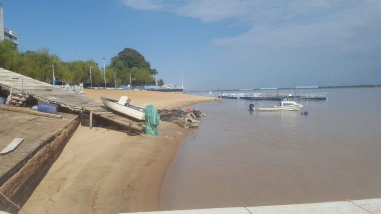 Bajante histórica del río Paraná.