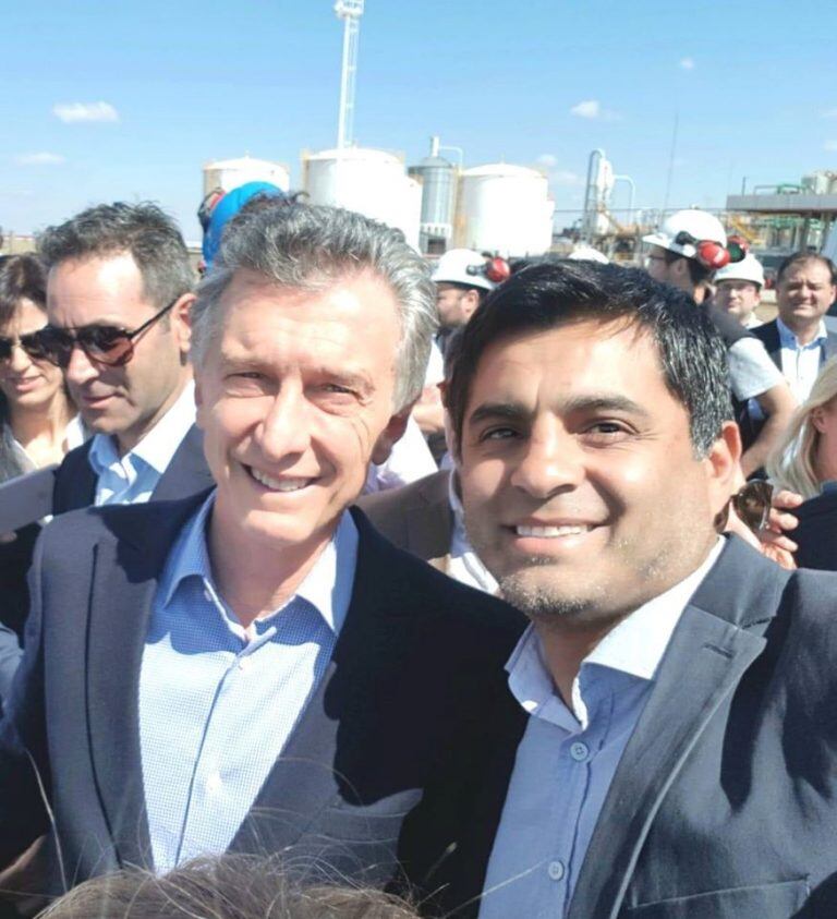 Mealla junto a Mauricio Macri