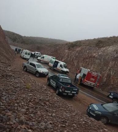 Fuerte choque frontal en San Rafael