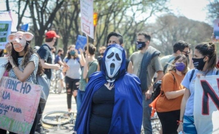 Ambientalistas reclamaron por la Ley de Humedales a Alberto Fernández (Celina Mutti Lovera)