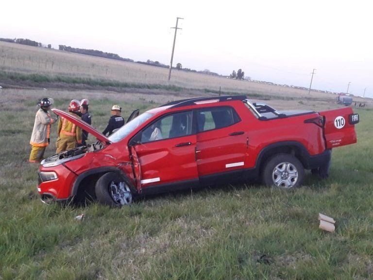 Dos camionetas y dos camiones chocaron en Ruta 3.