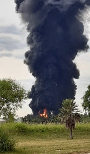 La explosión ocurrió en un depósito de Recreo. (Agencia Provincial de Seguridad Vial)